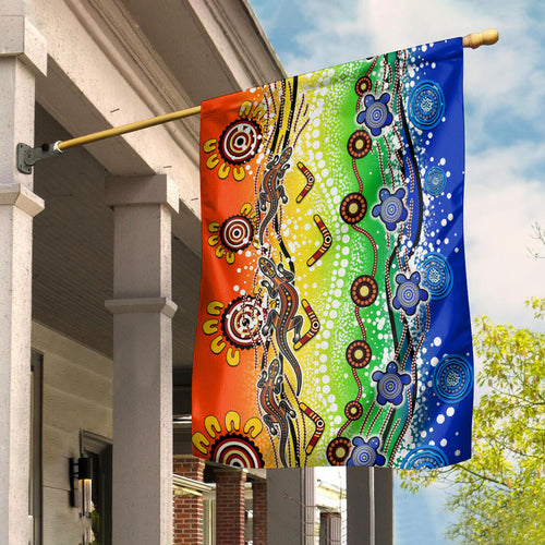 custom-personalised-naidoc-aboriginal-lizard-and-turtle-flag