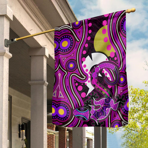 custom-personalised-naidoc-aboriginal-lizard-flag-pink-style