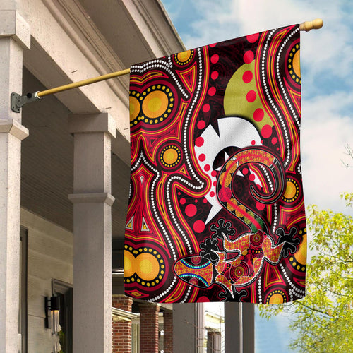 custom-personalised-naidoc-aboriginal-lizard-flag-red-style