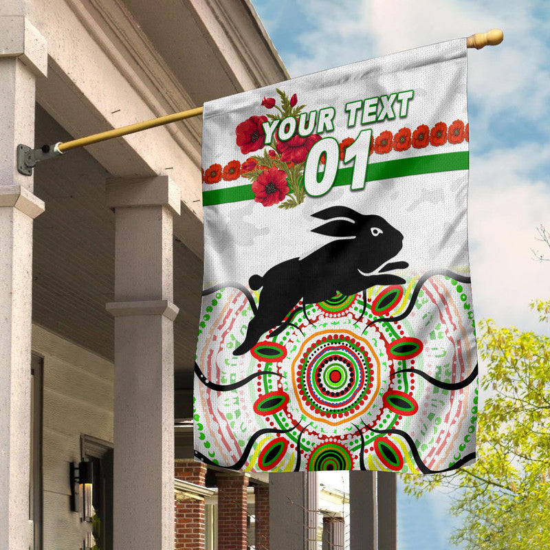 custom-personalised-south-sydney-rabbitohs-anzac-2022-flag-indigenous-vibes-white