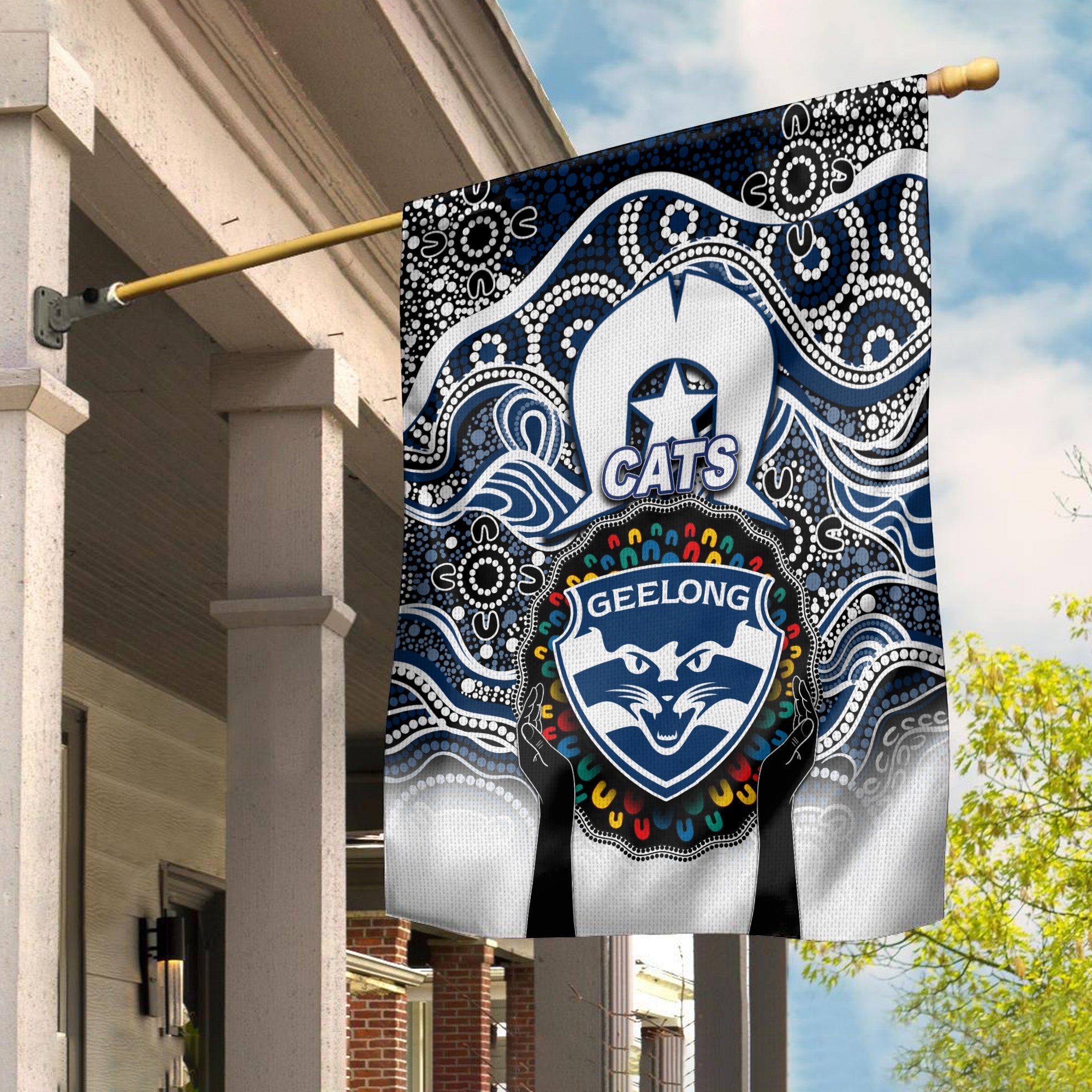 cats-australian-football-naidoc-2022-patterns-flag