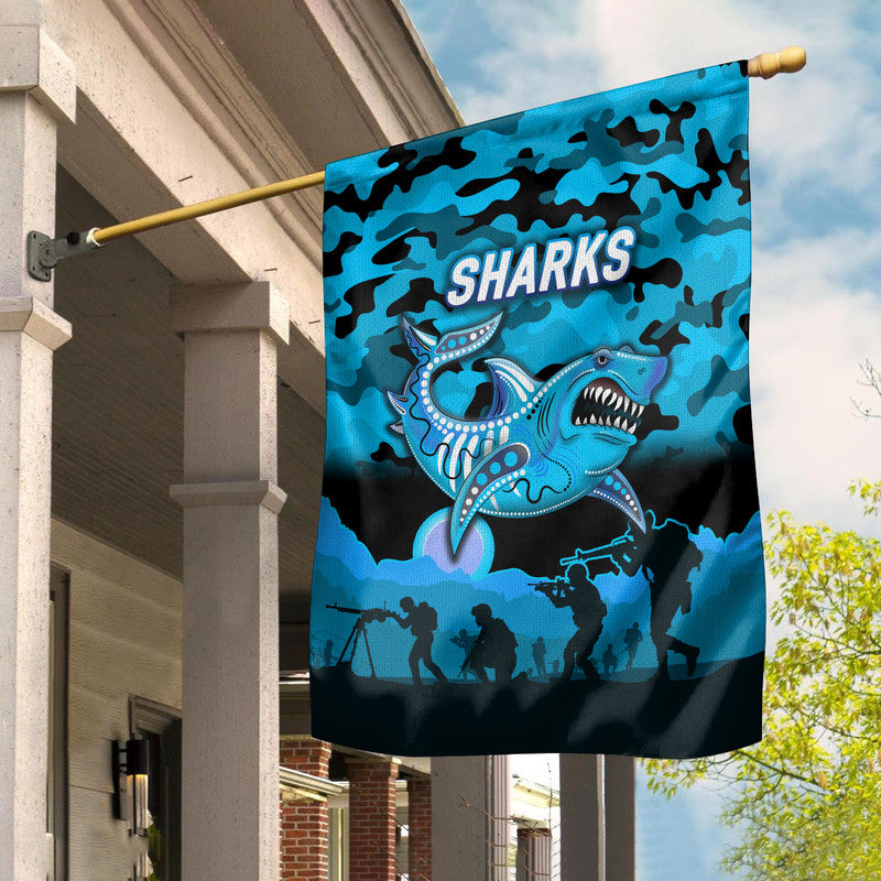 cronulla-sutherland-sharks-anzac-2022-flag-simple-style-black