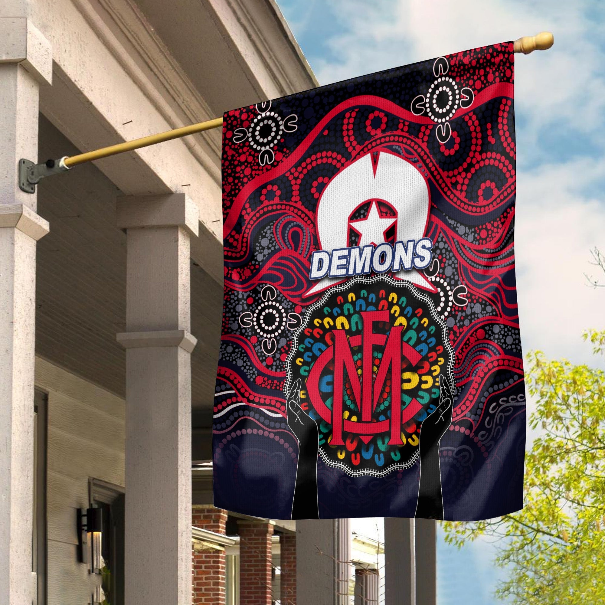 demons-australian-football-naidoc-2022-patterns-flag