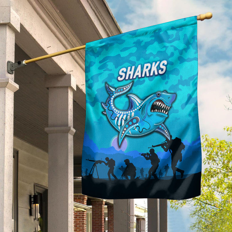 cronulla-sutherland-sharks-anzac-2022-flag-simple-style-blue