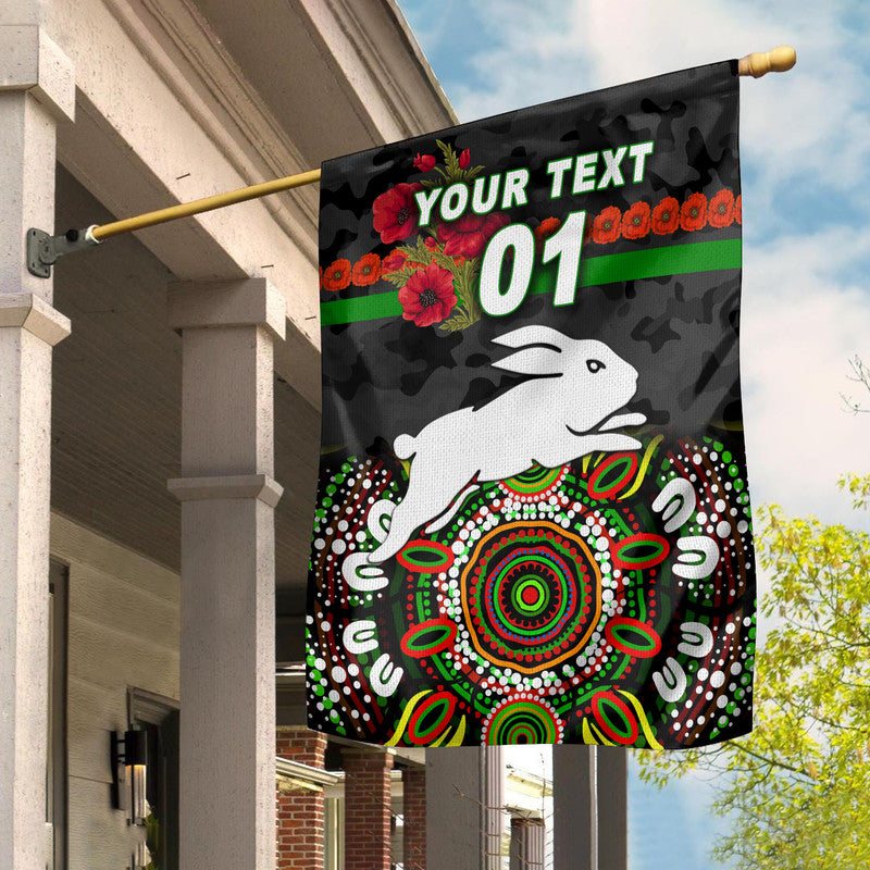 custom-personalised-south-sydney-rabbitohs-anzac-2022-flag-indigenous-vibes-black