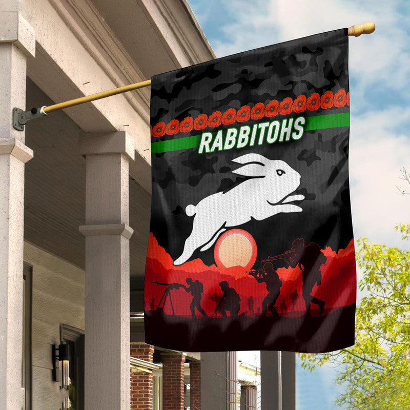 south-sydney-rabbitohs-anzac-2022-flag-simple-style-black
