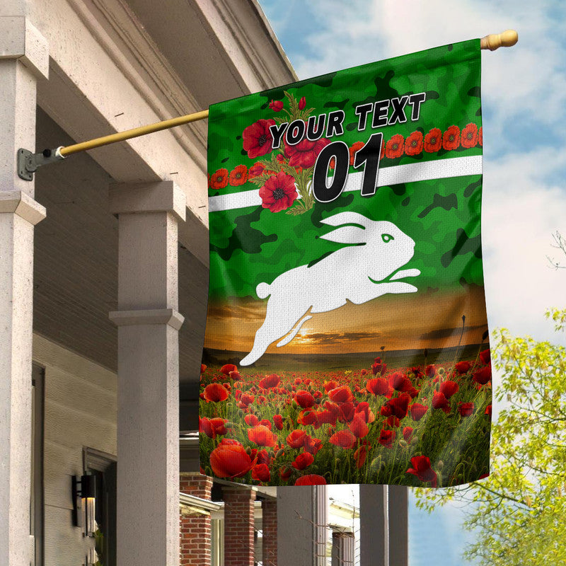 custom-personalised-south-sydney-rabbitohs-anzac-2022-flag-poppy-flowers-vibes-green