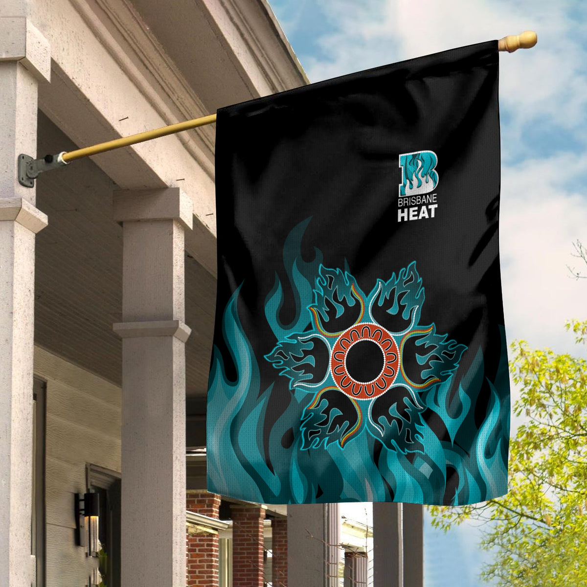 Brisbane Heat Flag Cricket Simple Style