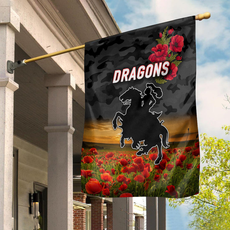 st-george-illawarra-dragons-anzac-2022-flag-poppy-flowers-vibes-black