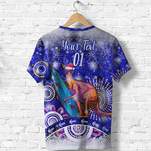 custom-personalised-australian-kangaroo-christmas-t-shirt-original-style-blue