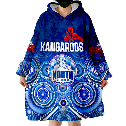 kangaroos-anzac-2022-north-melbourne-football-aboriginal-poppy-flowers-wearable-blanket-hoodie