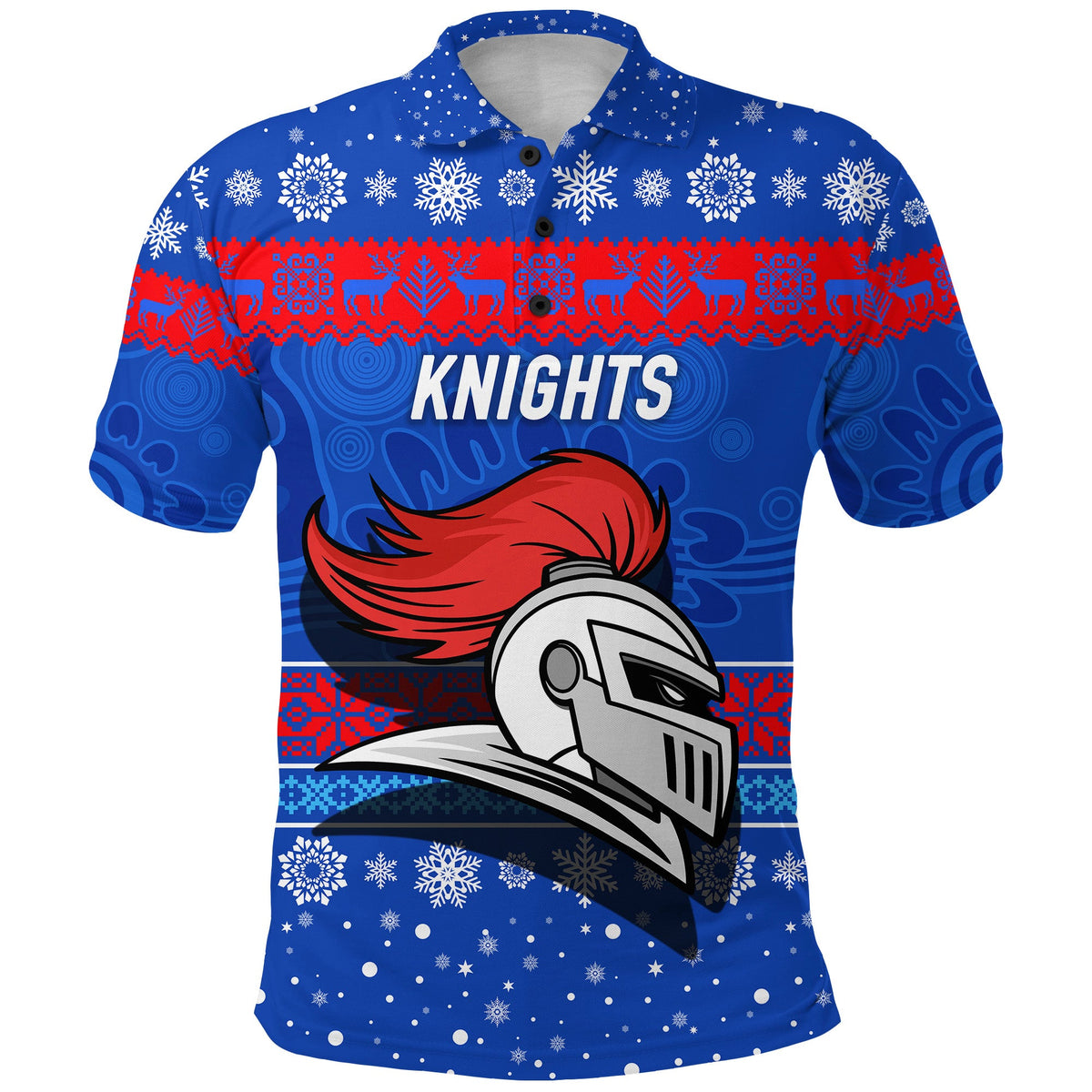 custom-personalised-newcastle-knights-polo-shirt-christmas-simple-style
