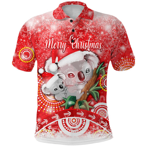 australia-koala-christmas-polo-shirt-original-style-red