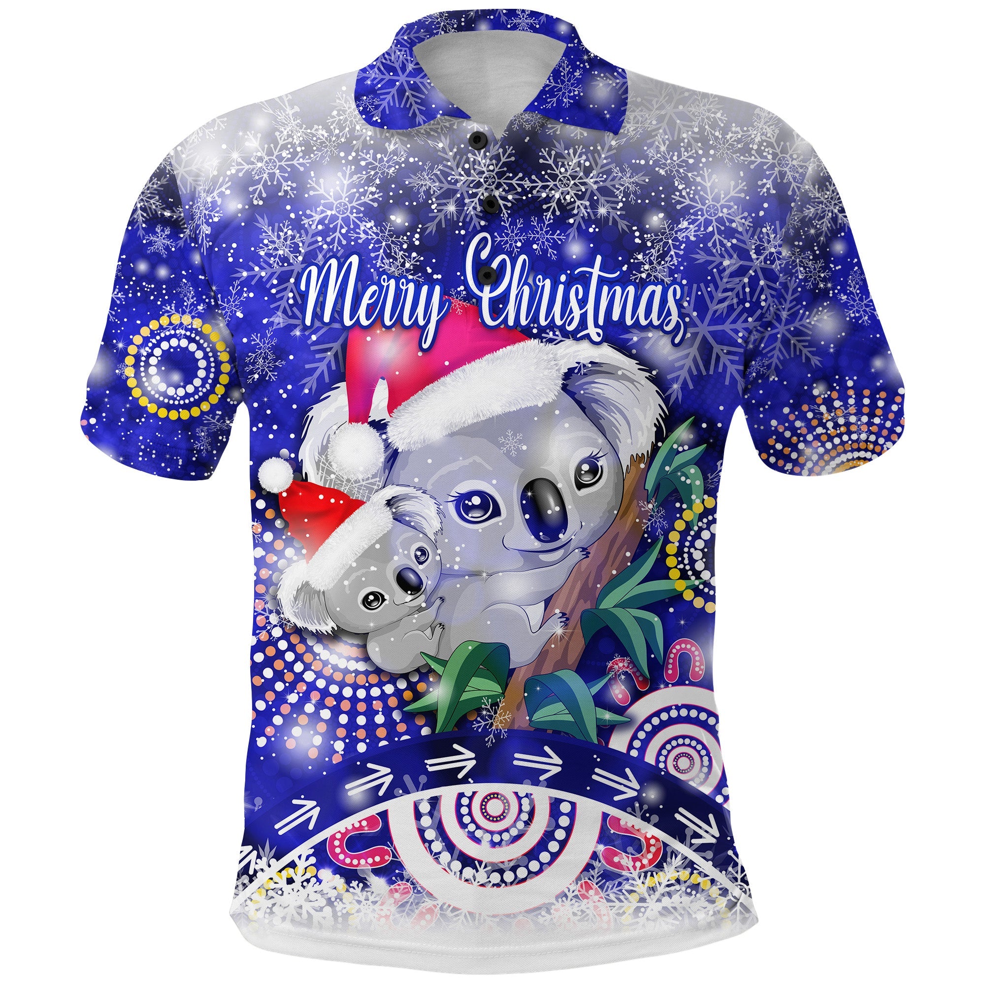 custom-personalised-australian-koala-polo-shirt-original-style-blue