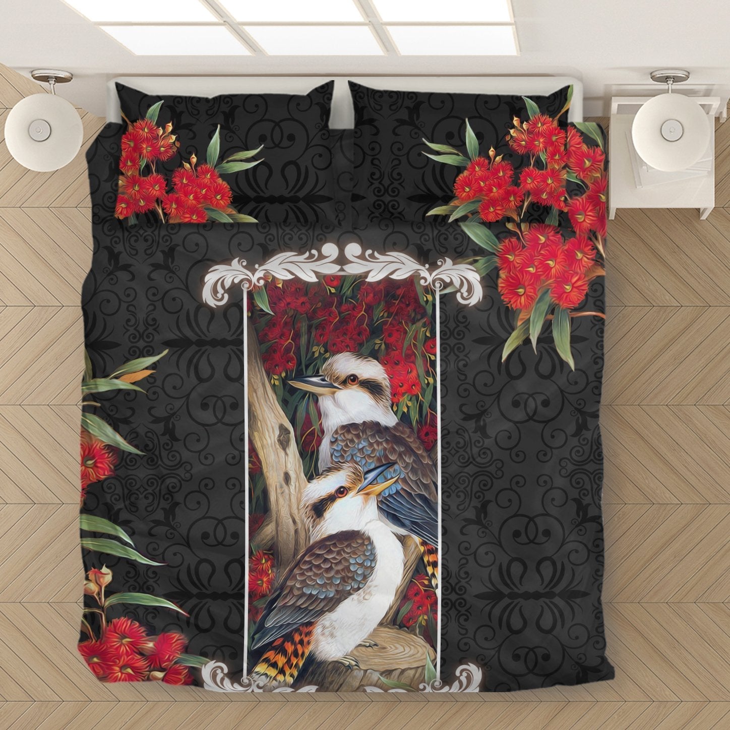 bedding-sets-kookaburra-bed-waratah-flowers-patterns-sets
