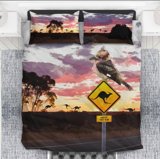 bedding-sets-kookaburra-bed-kangaroo-sign-landscape-art-sets