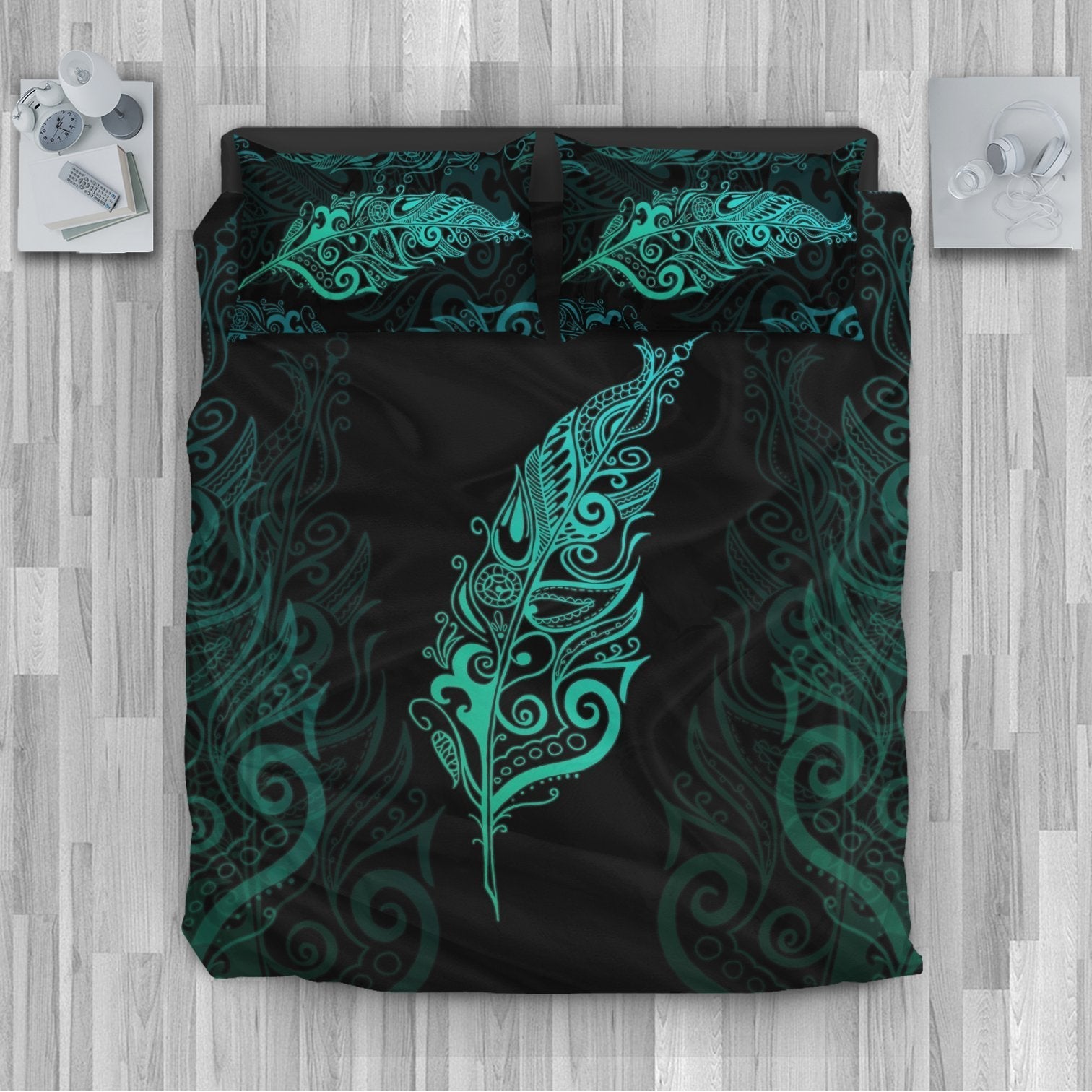 light-silver-fern-new-zealand-bedding-set-mint
