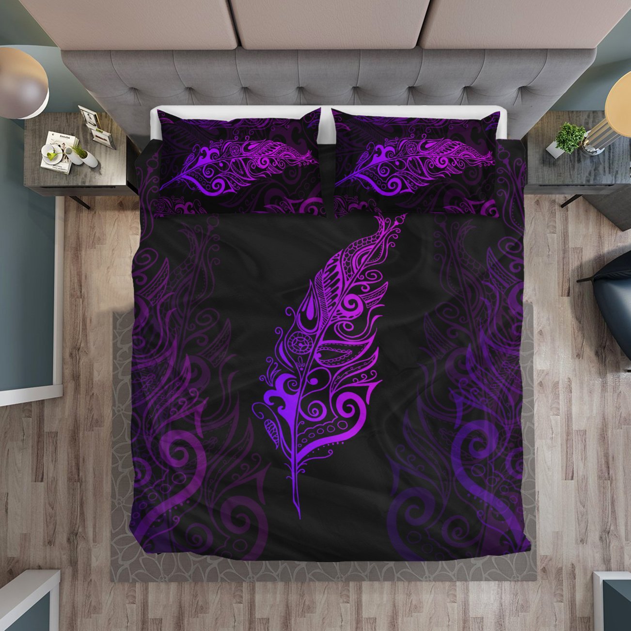 light-silver-fern-new-zealand-bedding-set-purple