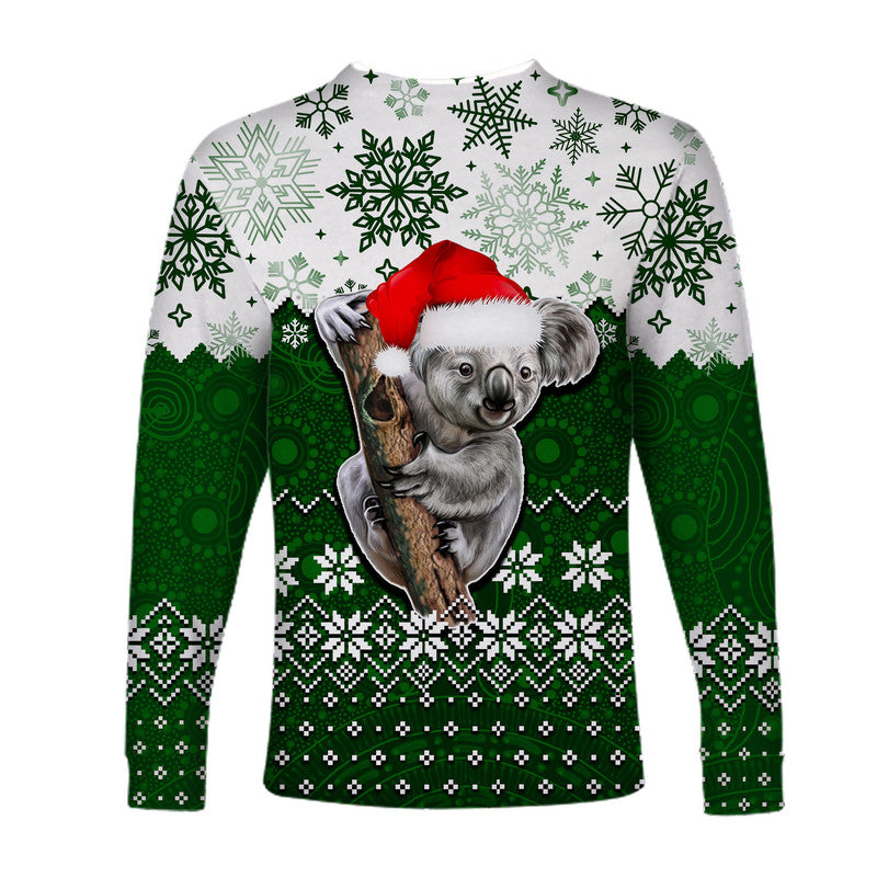aboriginal-christmas-2022-koala-long-sleeve-shirts-green-style