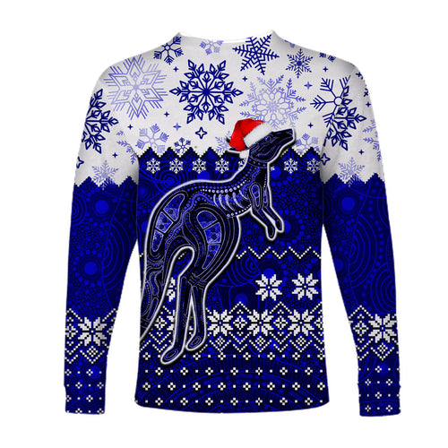 aboriginal-christmas-2022-kangaroo-long-sleeve-shirts-blue-style