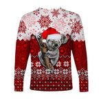 aboriginal-christmas-2022-koala-long-sleeve-shirts-red-style