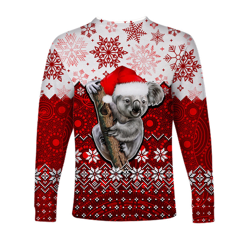 aboriginal-christmas-2022-koala-long-sleeve-shirts-red-style