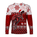 aboriginal-christmas-2022-kangaroo-long-sleeve-shirts-red-style
