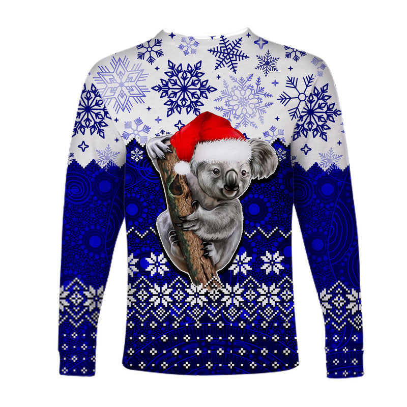 aboriginal-christmas-2022-koala-long-sleeve-shirts-blue-style