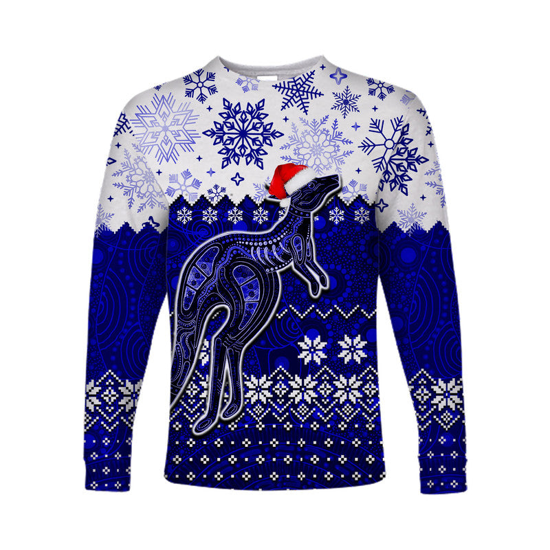 aboriginal-christmas-2022-kangaroo-long-sleeve-shirts-blue-style