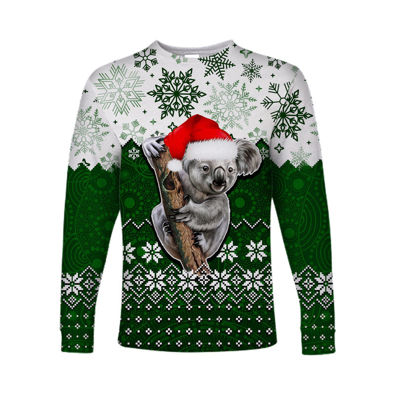 aboriginal-christmas-2022-koala-long-sleeve-shirts-green-style