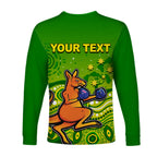 (Custom Personalised) Kangaroo Boxing Long Sleeve Shirts Aboriginal LT6