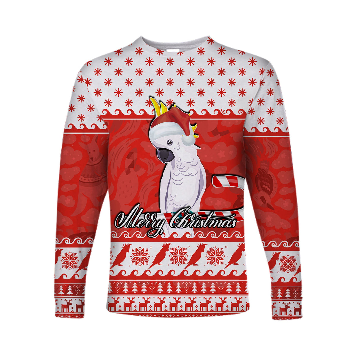 cockatoo-long-sleeve-shirt-christmas-australia-red-style