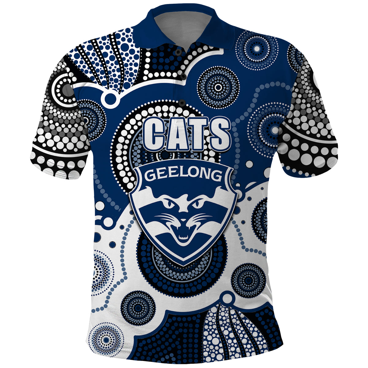 custom-personalised-and-number-cats-afl-polo-shirt-aboriginal-patterns