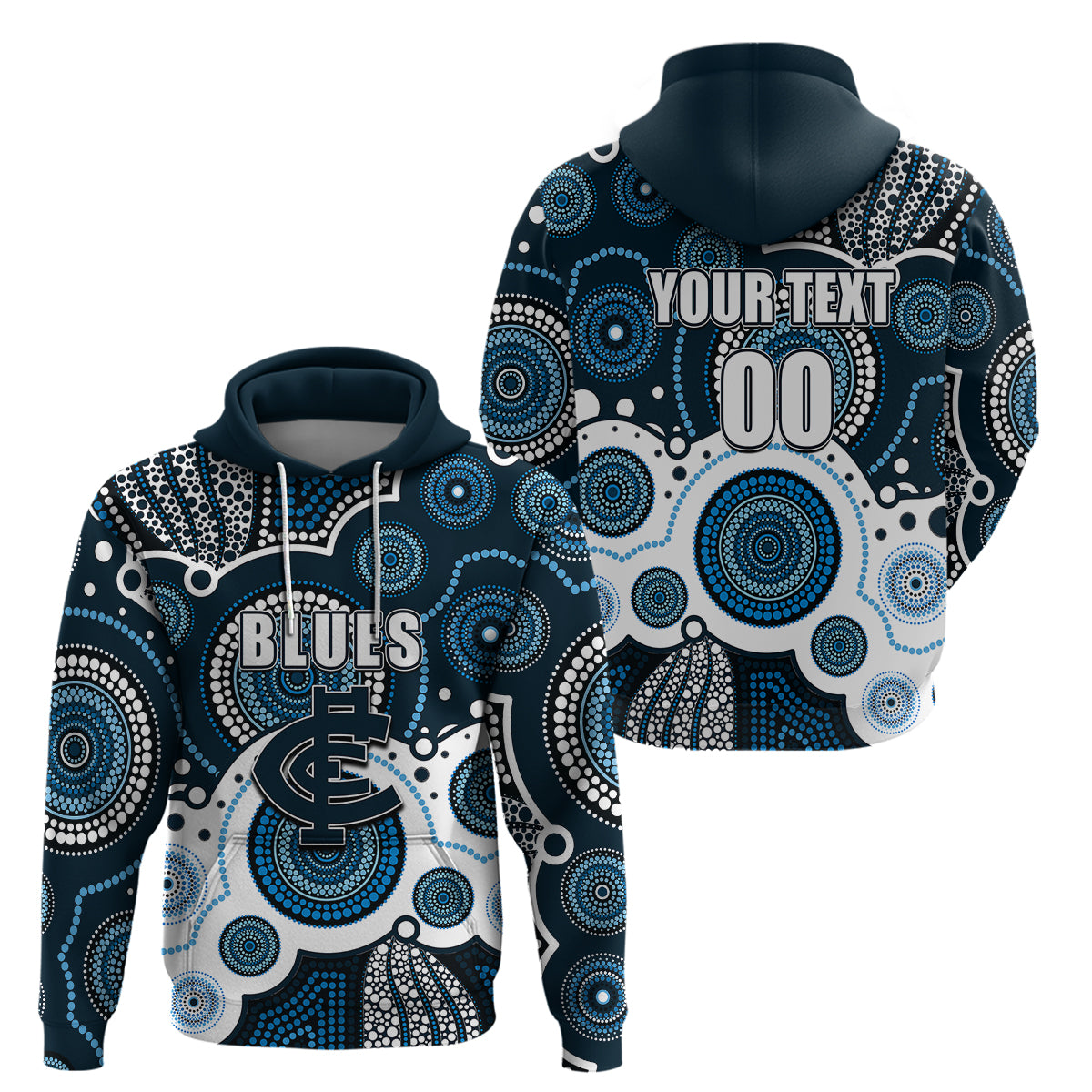 custom-personalised-and-number-blues-afl-hoodie-aboriginal-patterns