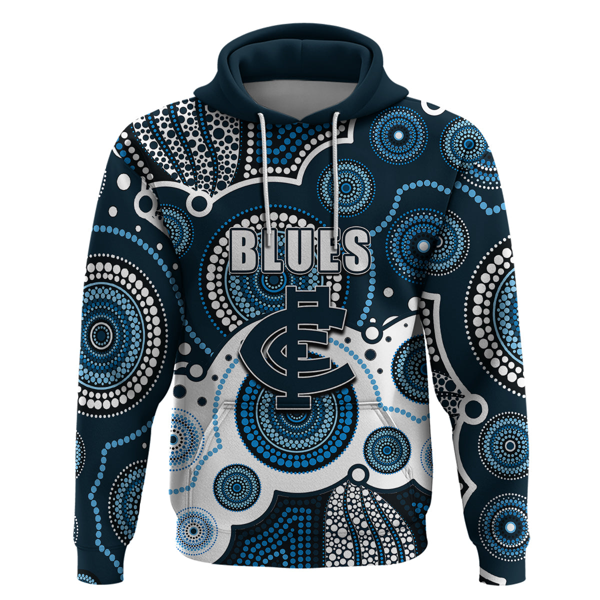 custom-personalised-and-number-blues-afl-hoodie-aboriginal-patterns