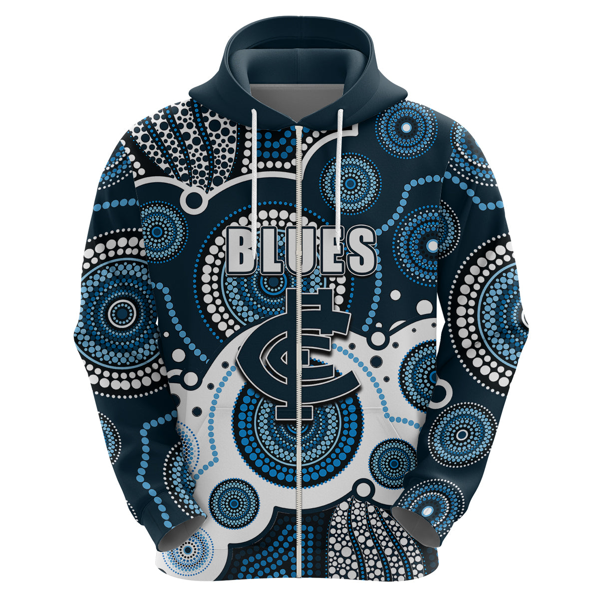 custom-personalised-and-number-blues-afl-hoodie-aboriginal-patterns