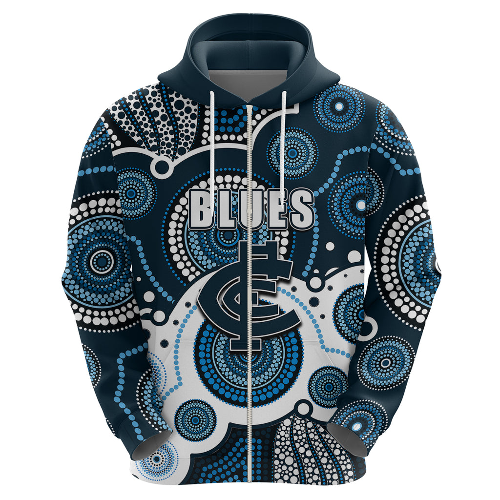 custom-personalised-and-number-blues-afl-hoodie-aboriginal-patterns