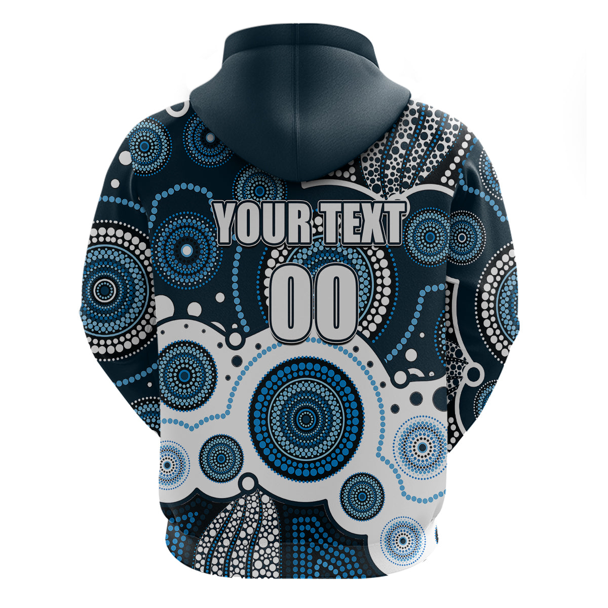 custom-personalised-and-number-blues-afl-hoodie-aboriginal-patterns