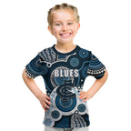 custom-personalised-and-number-blues-afl-kid-t-shirt-aboriginal-patterns