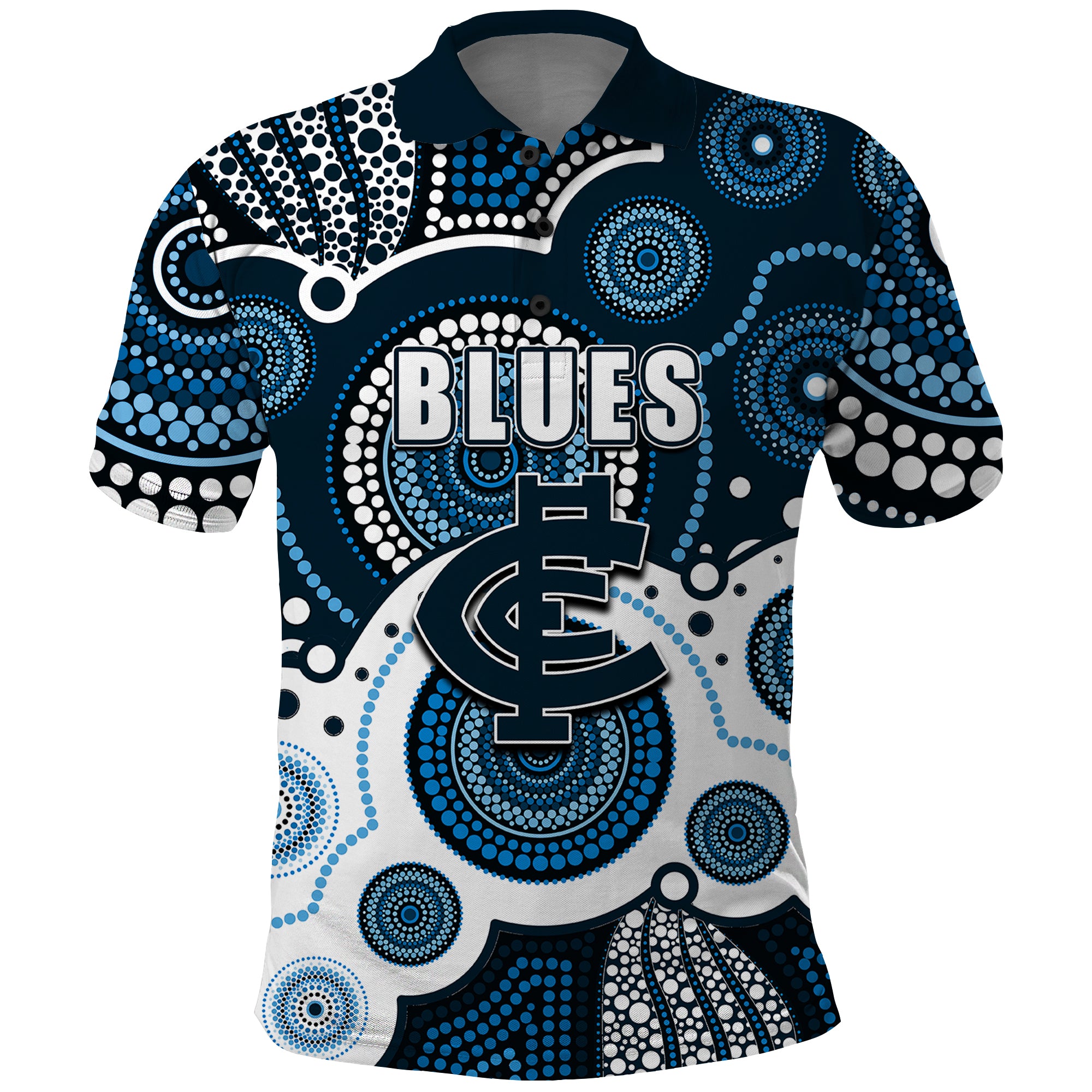 custom-personalised-and-number-blues-afl-polo-shirt-aboriginal-patterns