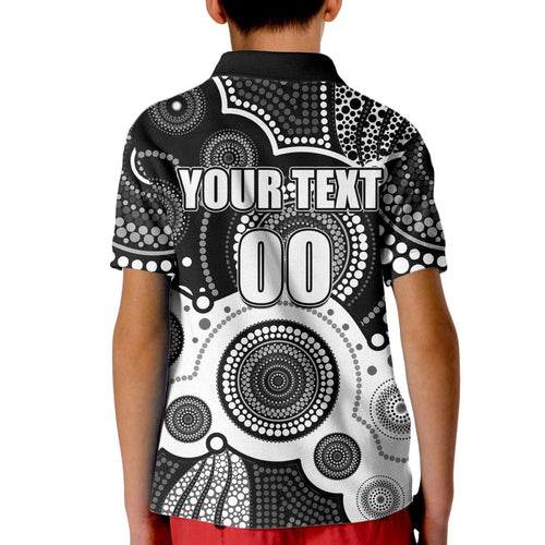 custom-personalised-and-number-magpies-afl-kid-polo-shirt-aboriginal-patterns