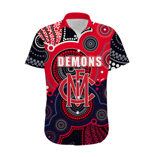 custom-personalised-and-number-demons-afl-hawaiian-shirt-aboriginal-patterns