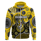 custom-personalised-and-number-yellow-afl-hoodie-aboriginal-patterns