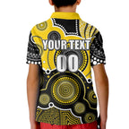 custom-personalised-and-number-yellow-afl-kid-polo-shirt-aboriginal-patterns