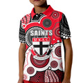 custom-personalised-and-number-saints-afl-kid-polo-shirt-aboriginal-patterns