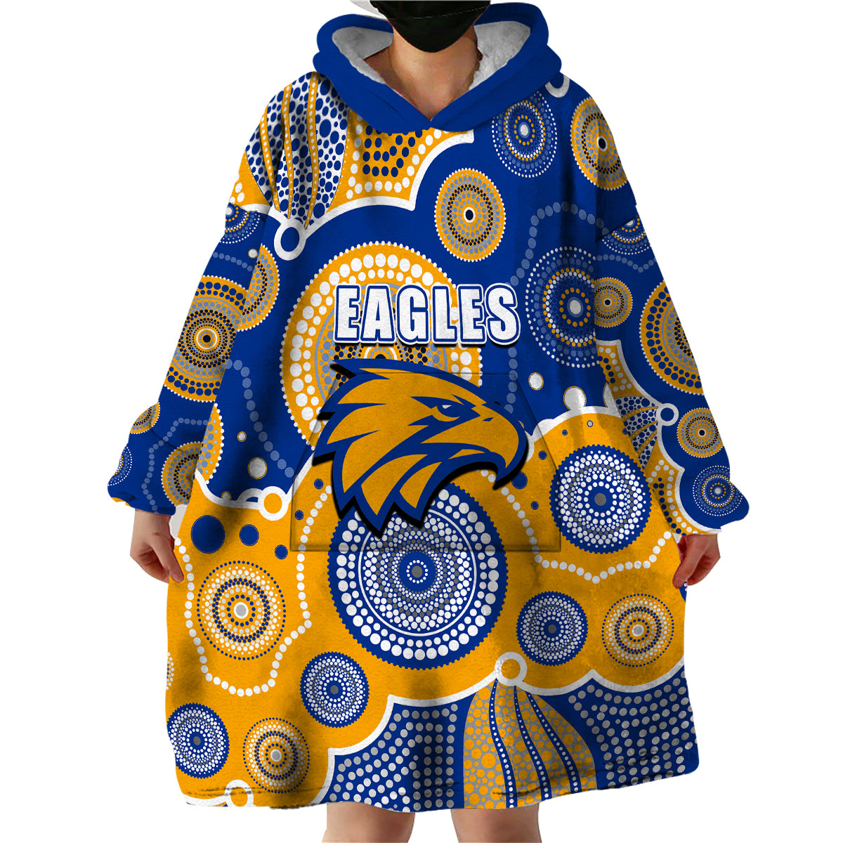custom-personalised-and-number-eagles-afl-wearable-blanket-hoodie-aboriginal-patterns