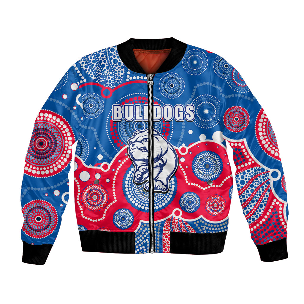 custom-personalised-and-number-bulldogs-afl-bomber-jacket-aboriginal-patterns