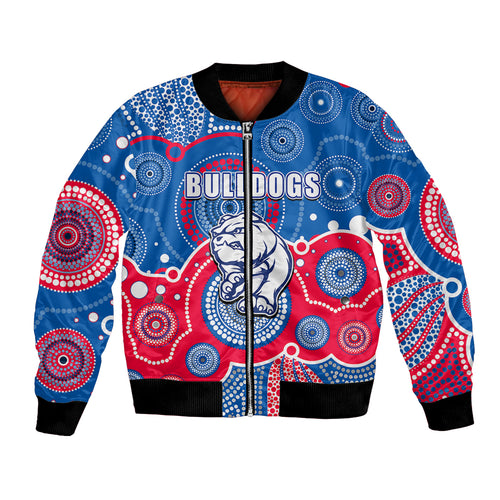 custom-personalised-and-number-bulldogs-afl-bomber-jacket-aboriginal-patterns