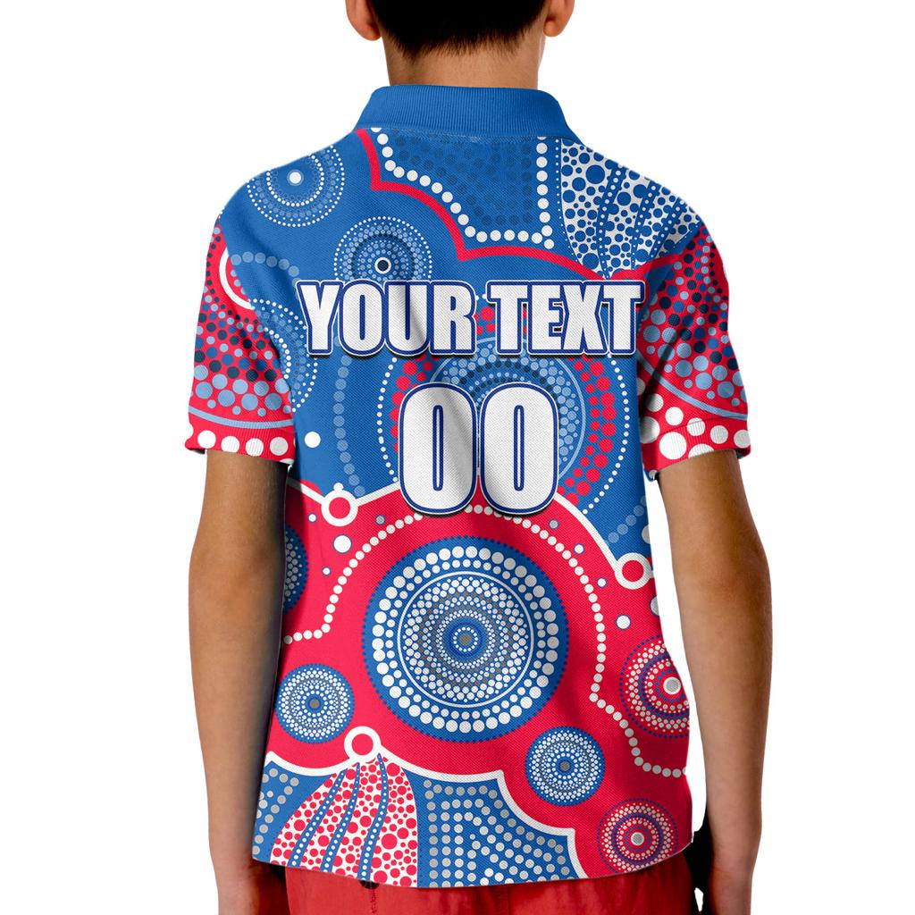 custom-personalised-and-number-bulldogs-afl-kid-polo-shirt-aboriginal-patterns