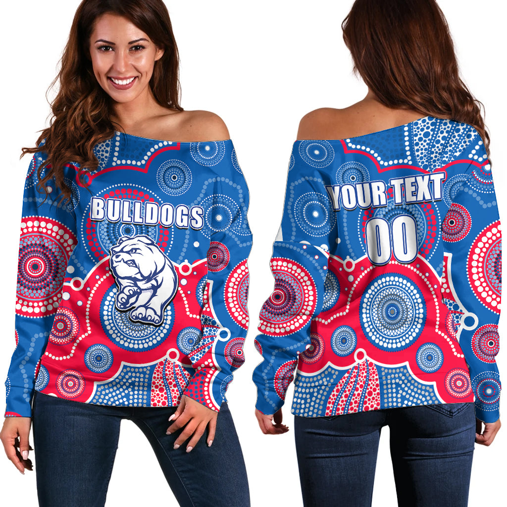 custom-personalised-and-number-bulldogs-afl-off-shoulder-sweater-aboriginal-patterns